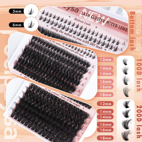 Focipeysa lashes held in hand to show true-to-scale size and easy application