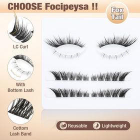 Focipeysa display of 10–18mm mixed lengths for custom shaping