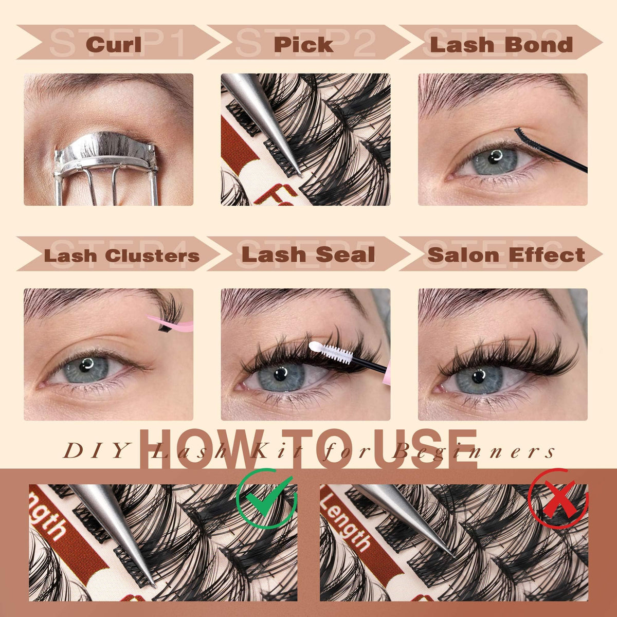 Focipeysa lifestyle daytime look boosting natural lashes for work