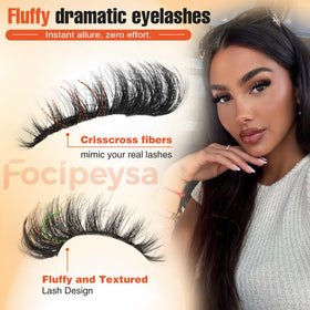 Focipeysa lifestyle photo of evening makeup enhanced by full volume lashes