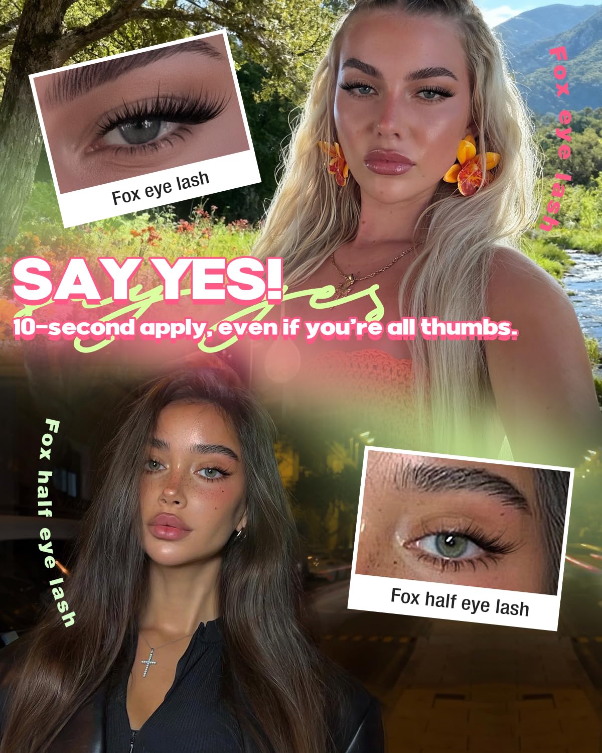 Focipeysa lifestyle image of evening makeup showcasing dramatic fox-eye