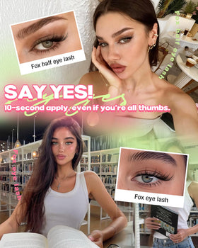 Focipeysa lifestyle eye shot showing fox-eye lift and natural volume