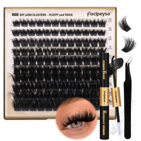 Focipeysa lifestyle shot of model wearing the cluster lashes at event
