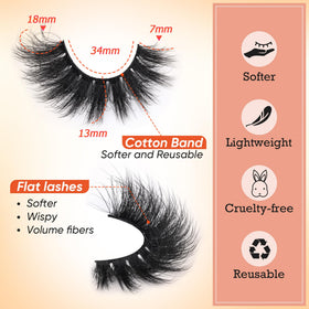 Focipeysa lashes worn on eye demonstrating natural cat-eye lift and volume