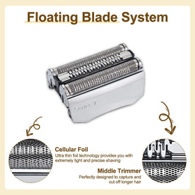 FOCODECKING foil close-up highlighting fine mesh for smoother shave