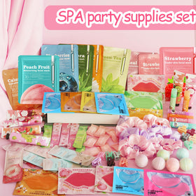 FOCone spa kit arranged on a table in a party setting adding elegant favors to celebrations
