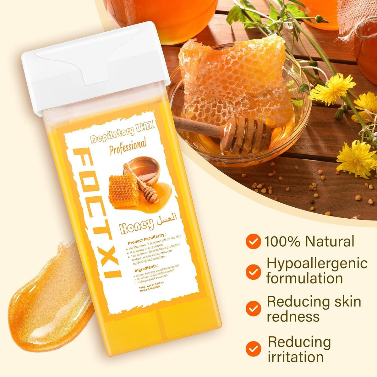 FOCTXI pack of cleaning oil wipes displayed for fast residue removal and skin care