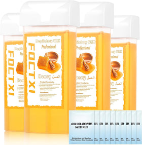 FOCTXI front packaging showing four honey wax cartridges and wipes for convenient refills