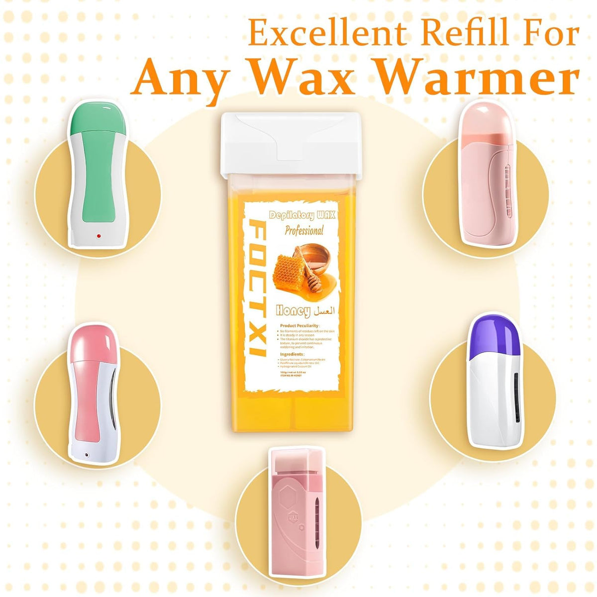 FOCTXI cartridge label with honey graphic communicating scent and natural-inspired formula