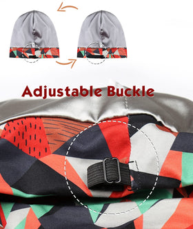 FocusCare cap on dreadlocks model keeps locks contained and preserved