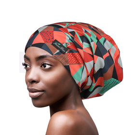 FocusCare front view red cap shows secure fit and stylish protection