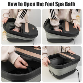 FOFOJÔY foot spa in use with feet immersed for relaxing home treatment