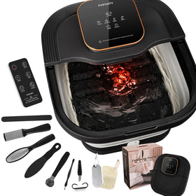 FOFOJÔY front view showing foldable heated foot spa benefits ease