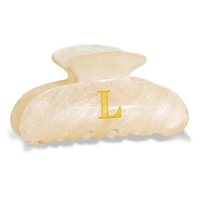 Fohufo front view of letter L clip showing stylish monogram and benefit of personalization
