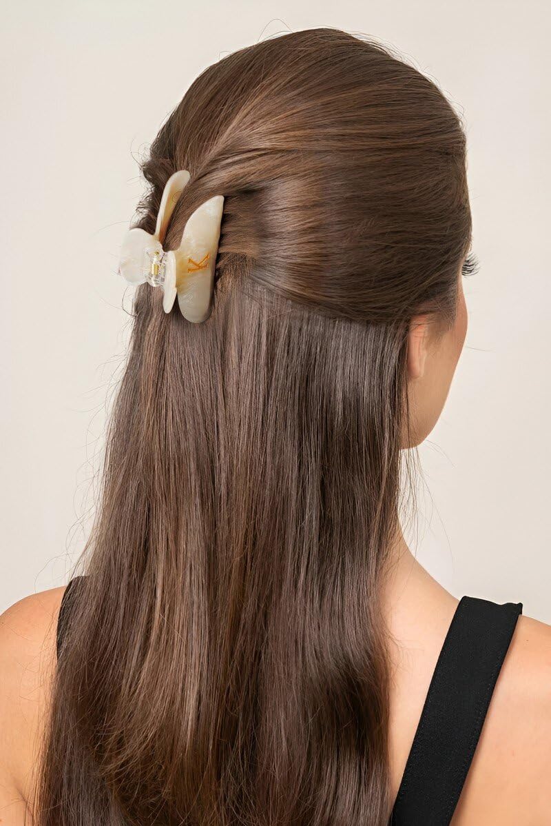 Fohufo Letter C in hair half-up style adds personalized fashion accent
