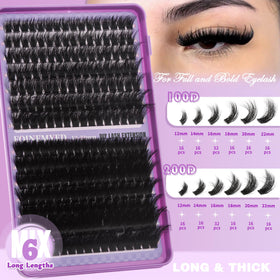FOINEMYED close-up of cluster tips revealing soft faux-mink fibers for natural volume