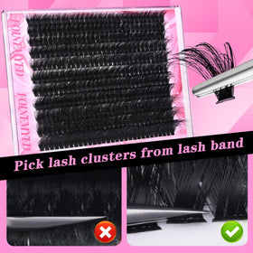 FOINEMYED lifestyle shot of model wearing mega-volume lashes for bold look