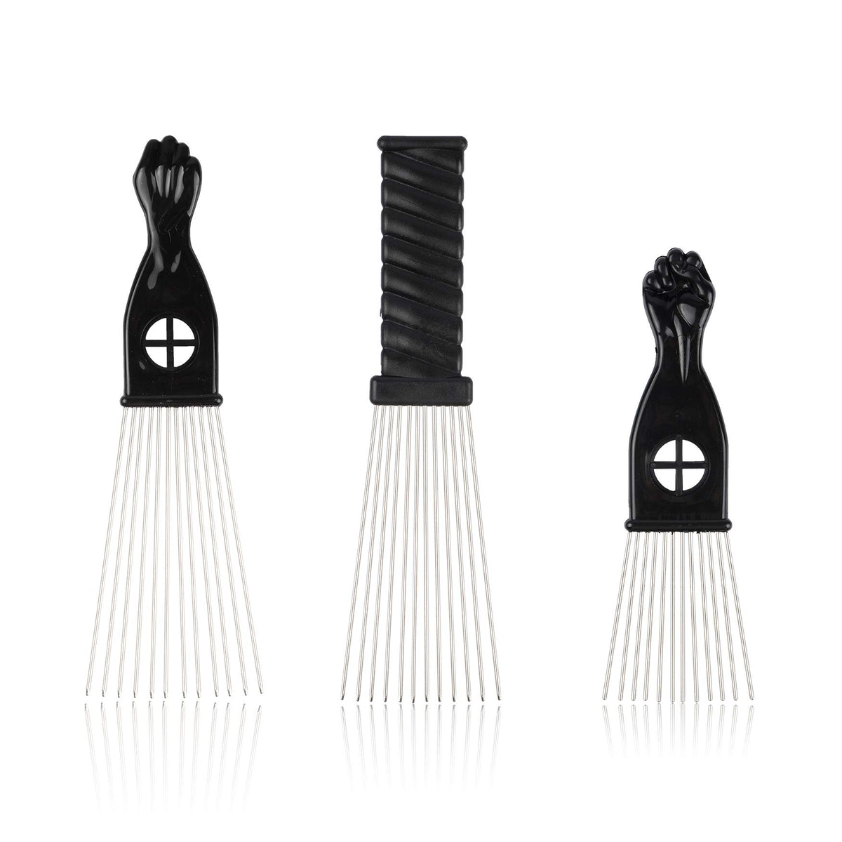 Folansy comb handle detail with classic fist design for secure grip