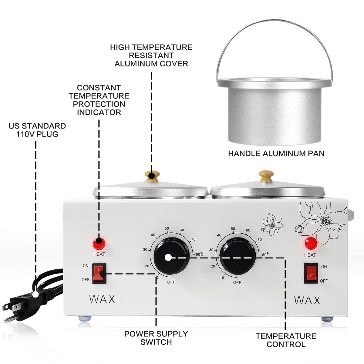 folconroad temperature dial close-up highlighting precise heat control benefit