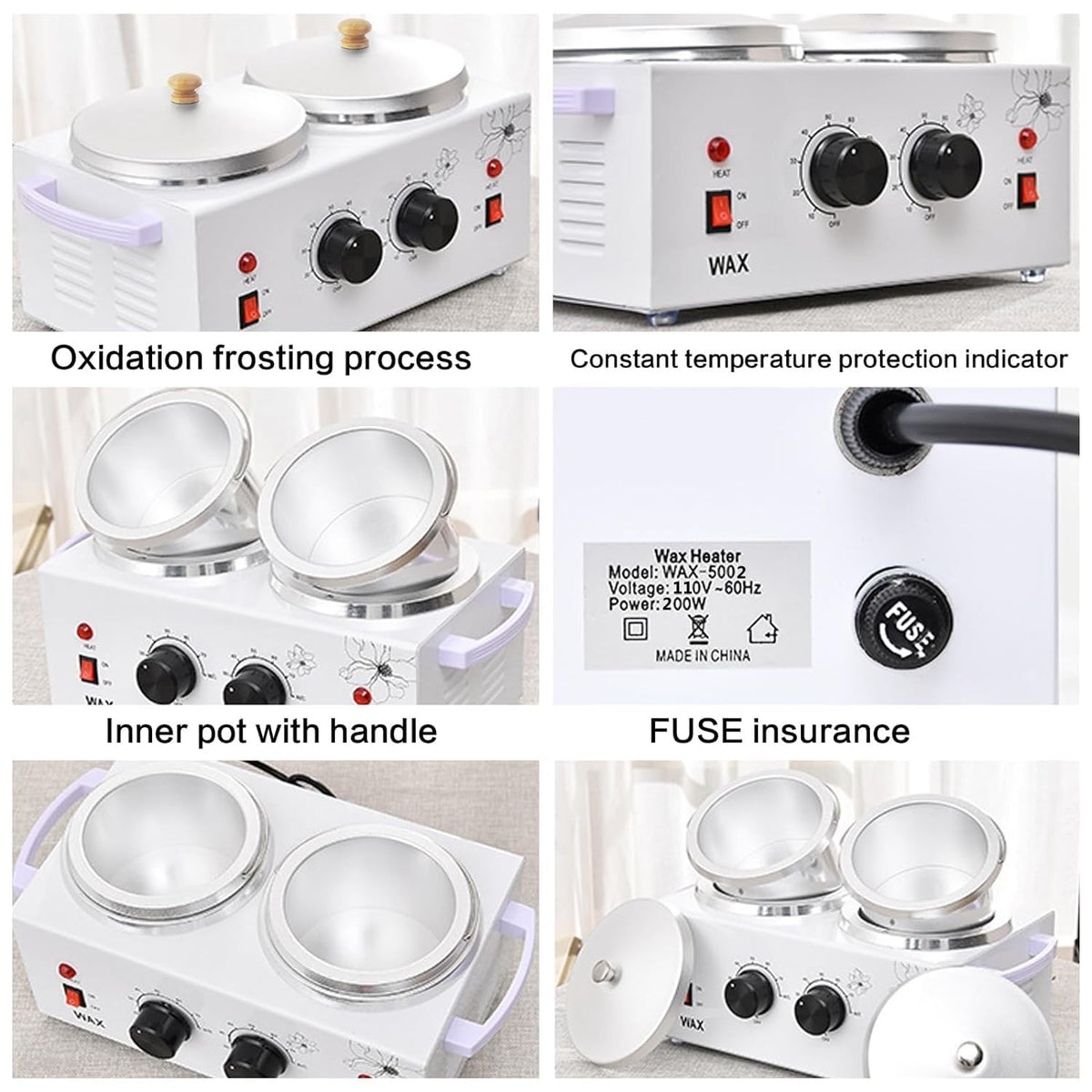 folconroad inner pot with melted wax illustrating even heating and capacity