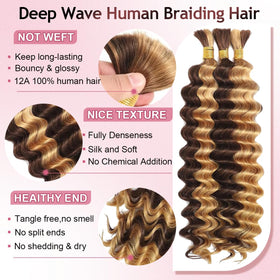 FONFUNY deep wave close-up texture highlighting softness and curl definition