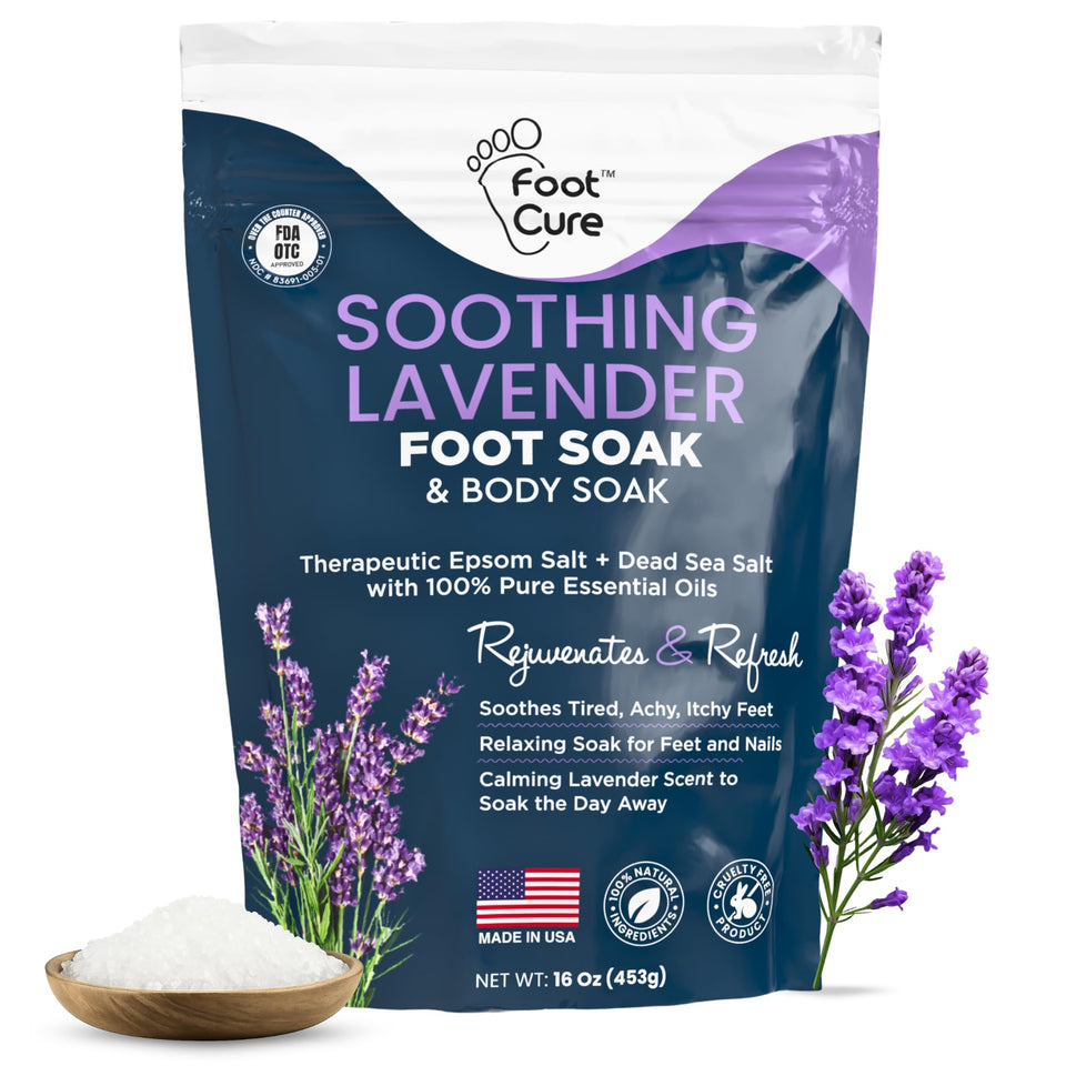 FOOT CURE front packaging showing kit contents and benefits