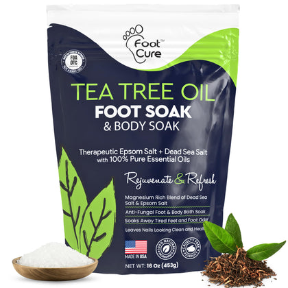 FOOT CURE front packaging showing 16 oz jar and spa-ready branding for confident feet