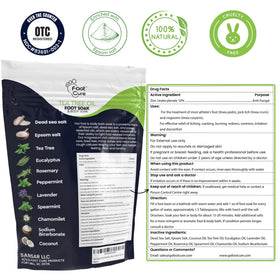 FOOT CURE powder close-up highlighting fine salts and botanicals