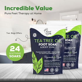 FOOT CURE salt grain texture displaying mineral-rich crystals for softening