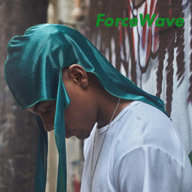Person wearing ForceWave durag demonstrating comfortable hold and wave retention