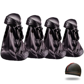 ForceWave front view of four durags and wave cap showing set benefit of full coverage