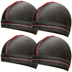 ForceWave front view of black silky stocking cap showing sleek look and protection