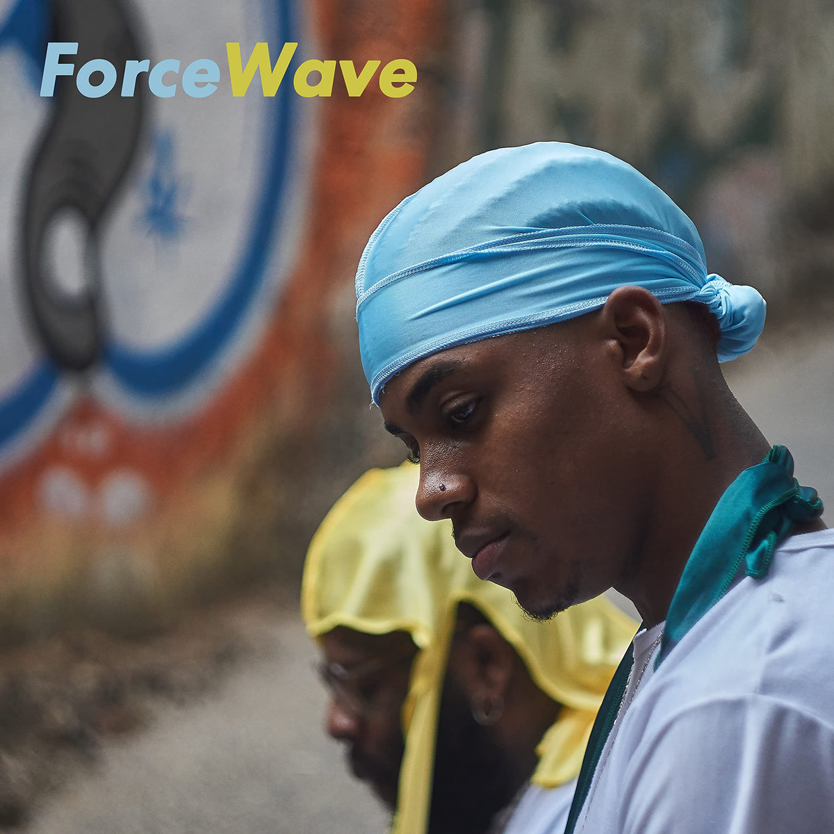 Bedroom scene with ForceWave durag used during wolfing to protect waves overnight