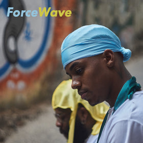 Bedroom scene with ForceWave durag used during wolfing to protect waves overnight