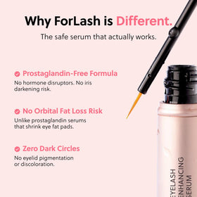 ForChics serum drop on fingertip highlighting lightweight texture and quick absorption