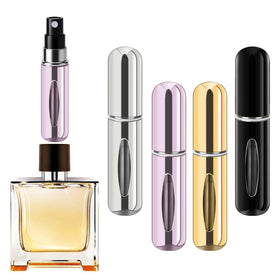 forebile front packaging showing four-color portable atomizers and easy travel benefit