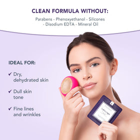 FOREO Call It A Night microfiber sheet close-up showing soft texture