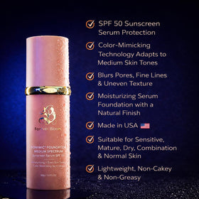 Forever Bloom texture dispensed drops highlighting smooth, fast absorption