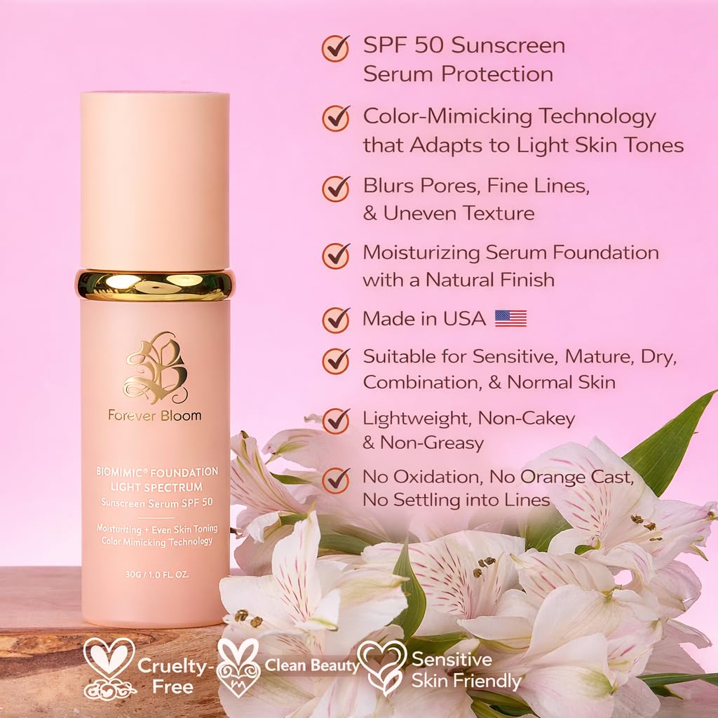 Forever Bloom texture close-up of silky serum for smooth application