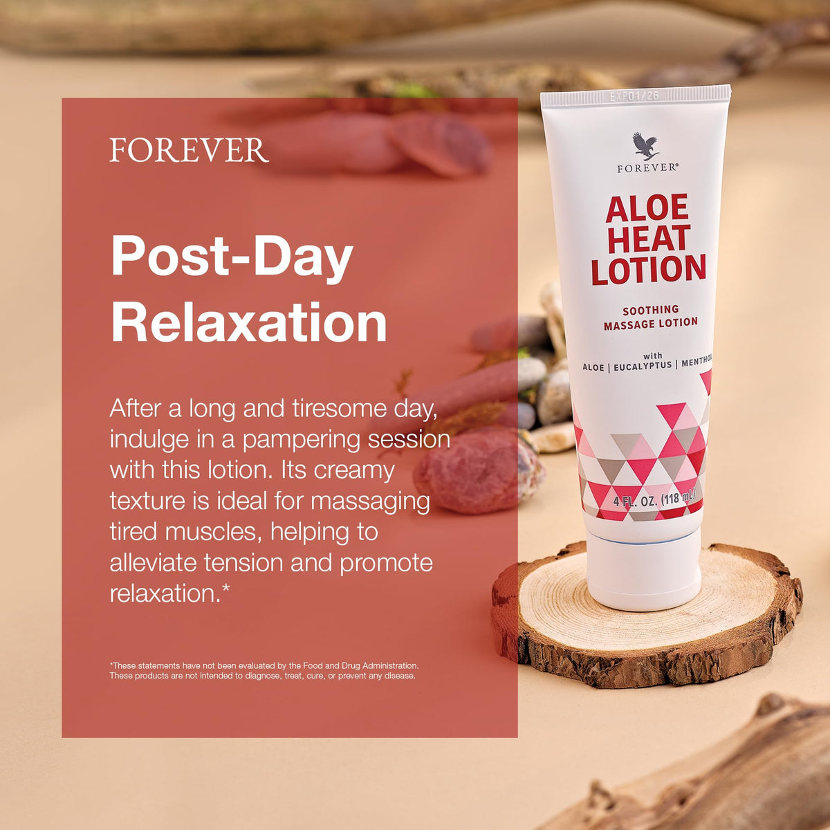 Forever Living pump dispensing lotion demonstrating easy, controlled application