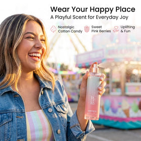 Forever 21 label close-up highlighting fragrance notes and brand identity