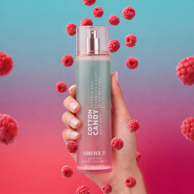 Forever 21 bottle staged on dressing table for convenient daily use