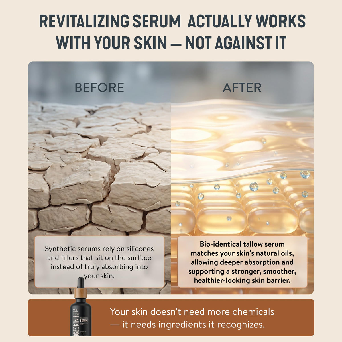 Forge Skin application on hand demonstrating easy spread and absorption