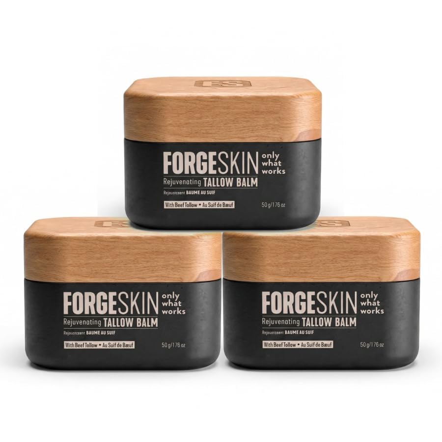 Forge Skin front packaging showing three 1.7oz jars and clear branding for convenience