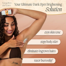 Forgotten Skincare application underarm demo showing simple daily routine