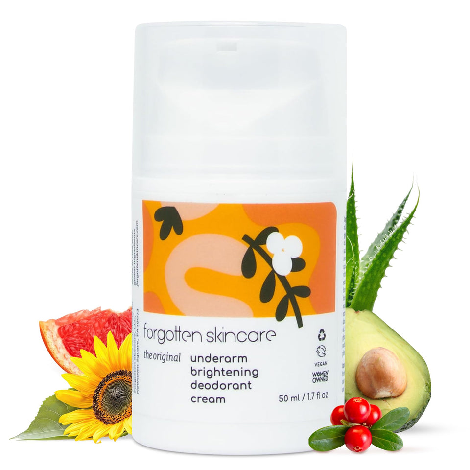 Forgotten Skincare front packaging showing product and brand benefits