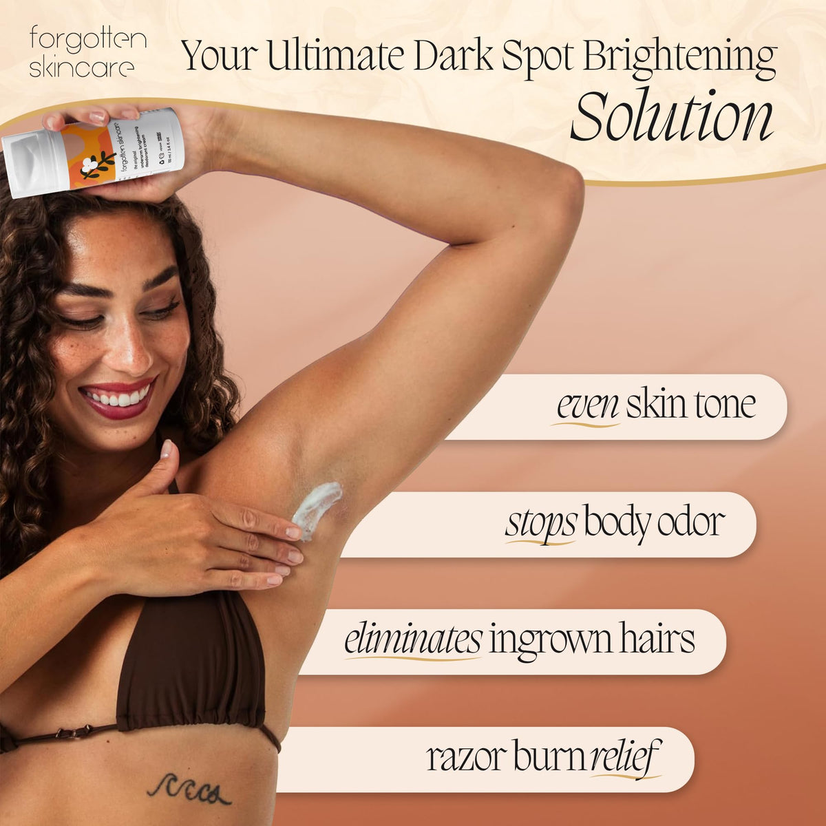 Forgotten Skincare label ingredient list view emphasizing clean actives and transparency