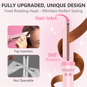 FORLIFA in front of mirror styling long hair for salon‑style results