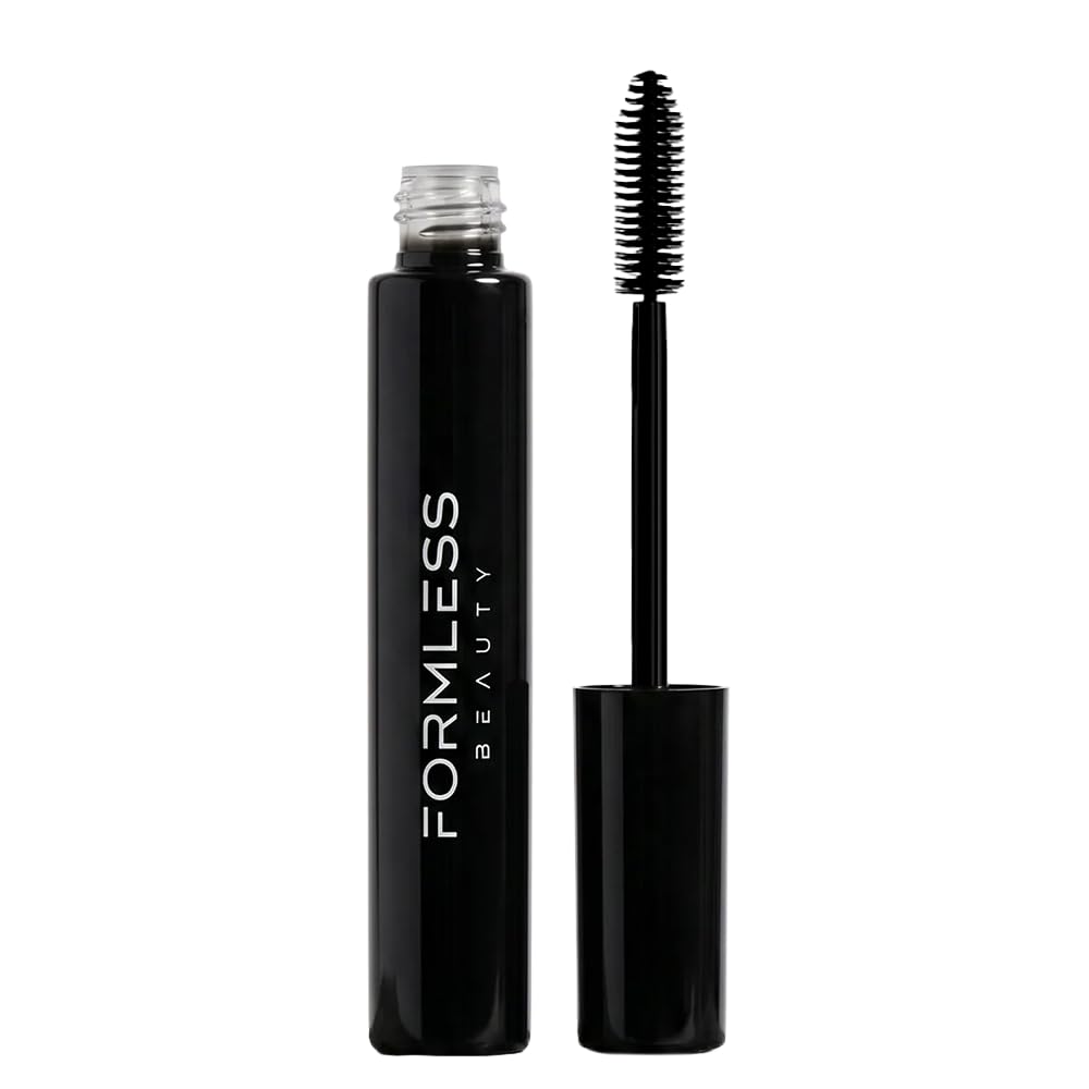 Formless Beauty front packaging showing sleek glass tube and product benefit