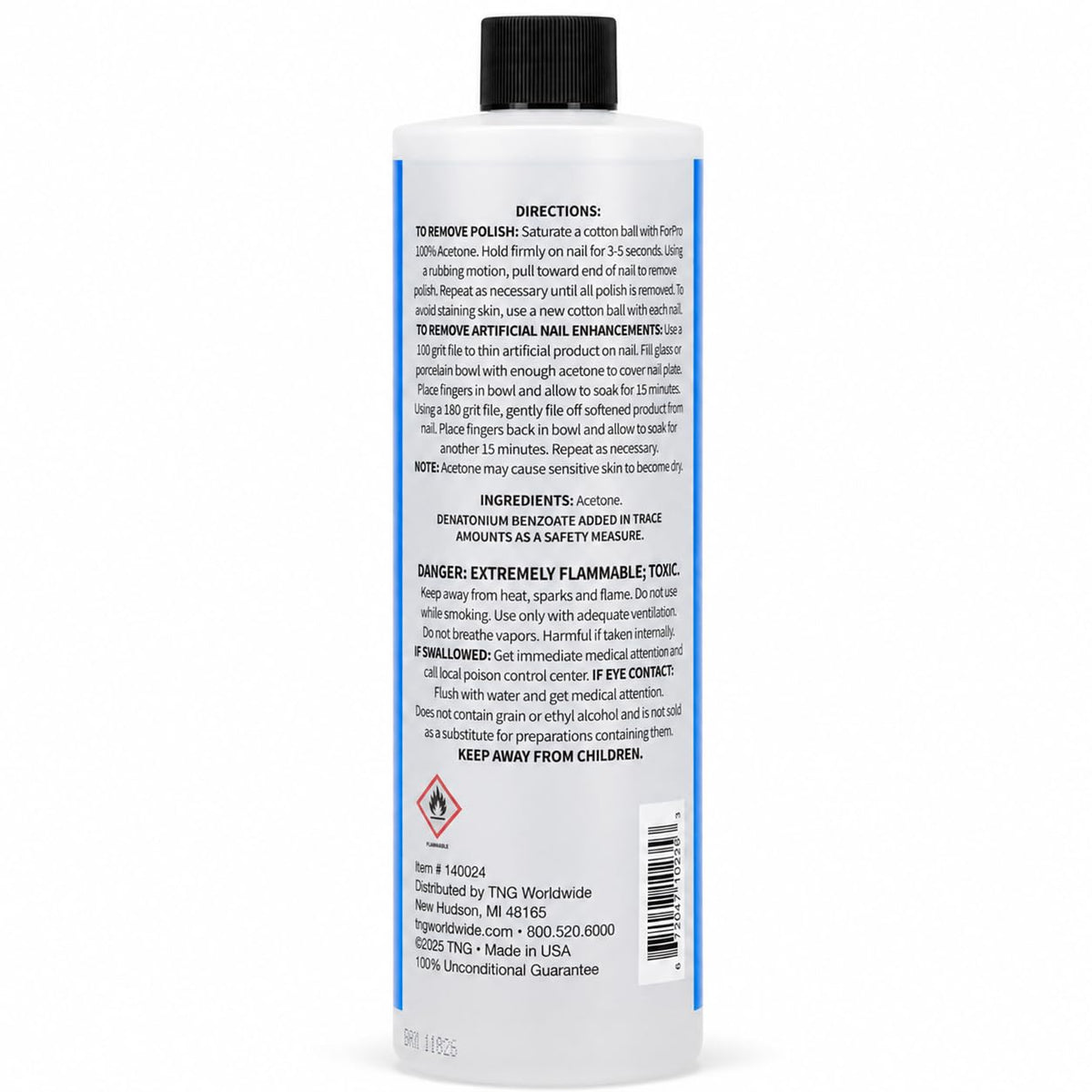 ForPro pouring acetone from cap for controlled application benefit